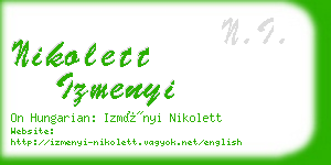 nikolett izmenyi business card